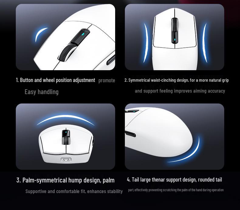 ATTACK SHARK G3PRO Kablosuz Hafif RGB Oyuncu Mouse'u Bluetooth ve Şarj Yuvası ile