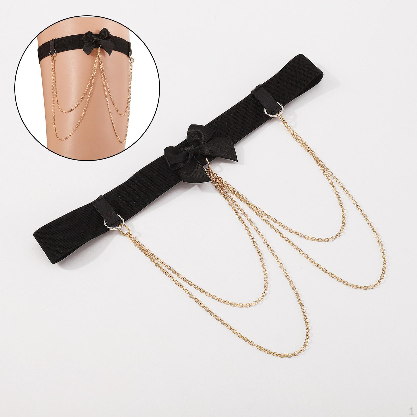 

Body Thigh Chain Beach Party Jewelry Adjustable Accessory Gown Aureate