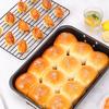 15Inch Turkey Roasting Pan Includes V-Shape Grill Rack Carbon Steel Roasting Tray Bakeware For Thanksgiving Christmas