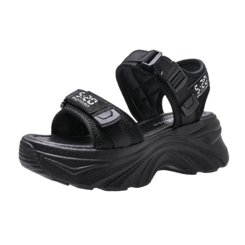 Fashion Rimocy Fashion Platform Sandals for Women Summer 2025 Thick Bottom Womens Walking Sandals Chunky Non Slip Beach Shoes Woman