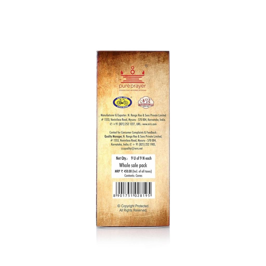 Cycle Pure Navagraha Series Temple Cones  Charcoal-Free Aromatic Dhoop Cones for Puja and Daily Rituals (9 Cones X 9 Pack) Total 81cones