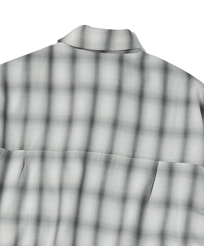 Travel Check Collared Piping Jacket Grey