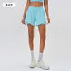 Schnelltrocknende atmungsaktive Fitness-Shorts Damen Fake Two-Piece Bund mit Kordelzug zum Abdecken der Hüften und zur Betonung der Schlankheit Yogahose Sommer D
