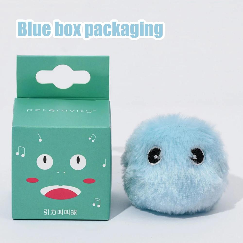 

Interactive Ball Smart Cat Dog Toys Plush Electric Catnip Training Toy Kitten Touch Sounding Pet Product Squeak Toy Ball синий