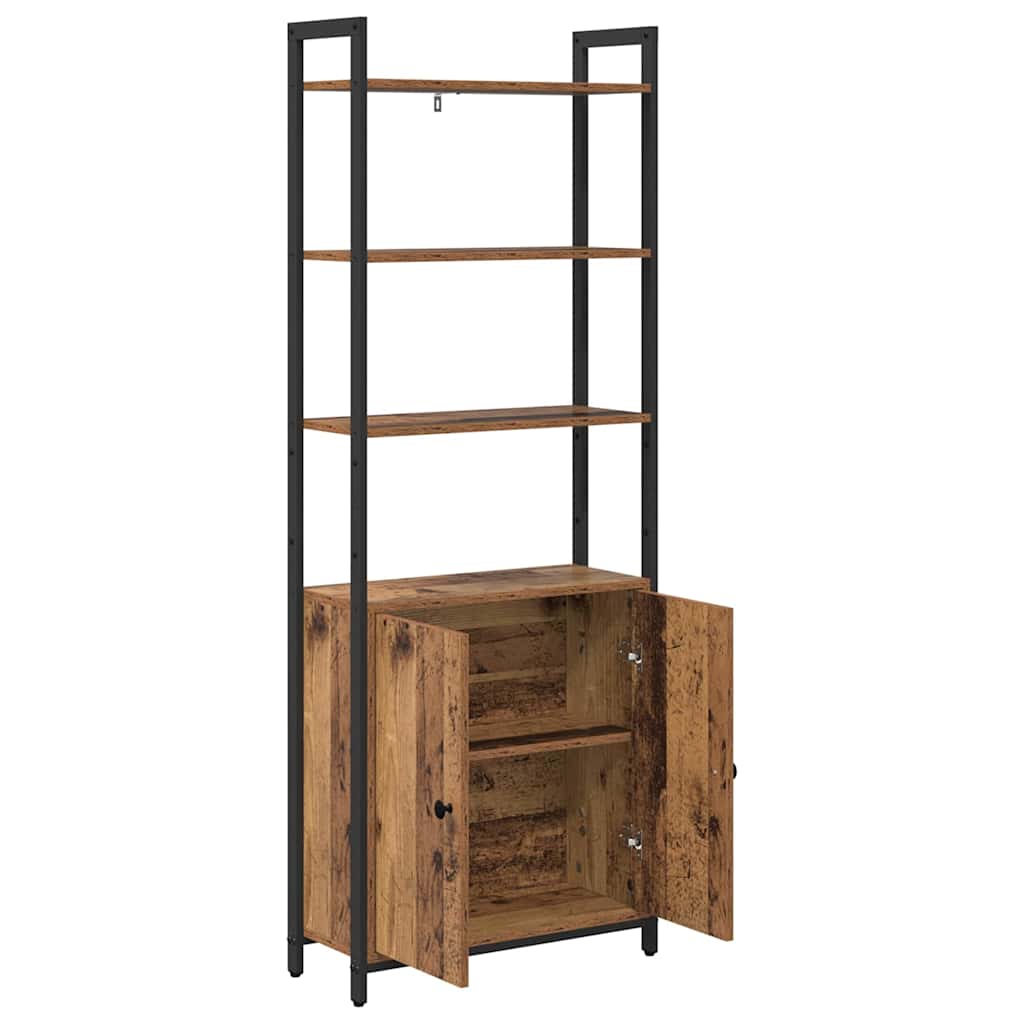 Bookshelf 6 Tiers 60 x 24 x 161 cm Engineered Wood Reclaimed Wood