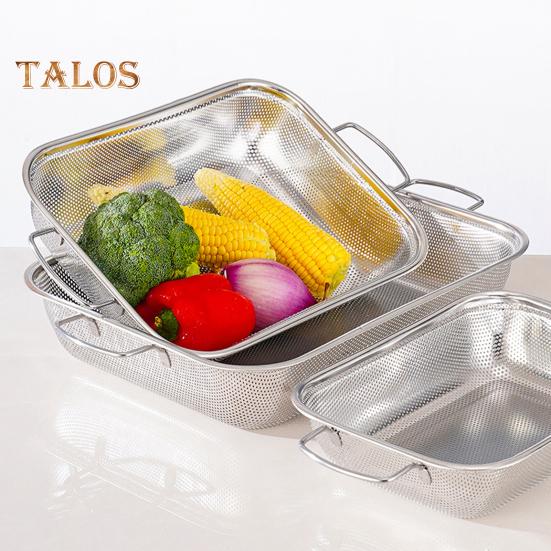 Drain Basket Pasta Strainer with Handle Large Capacity Rust-Resistant Dishwasher Safe Rice Noodle Filter Kitchen Colander