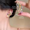 1 Pair Fashionable Colorful Ear Bone Clip Party Flower Design, Unique, Beautiful Dance Wear Fashionable Ear Rings and Full Ear Earrings