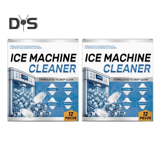 

Очиститель для льдогенераторов Очищающие таблетки Экологически чистый Безопасный в использовании Мощный Эффективный Универсальный очиститель для льдогенераторов Средство для удаления накипи 2pcs