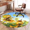 Custom Name Maya the Bee Printed Round Rug Carpet Chair Rug Area Rug Entryway Doormats,for Office Chair Living Room Bedroom Kitchen Room.