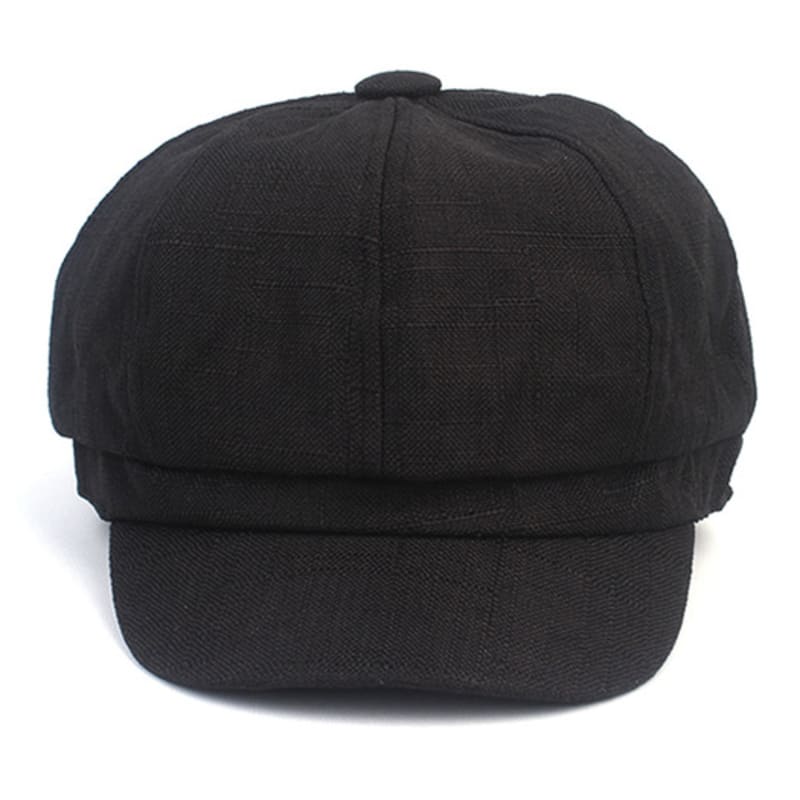 Universal Chemistry Hard Linen Black Newsboy Cap