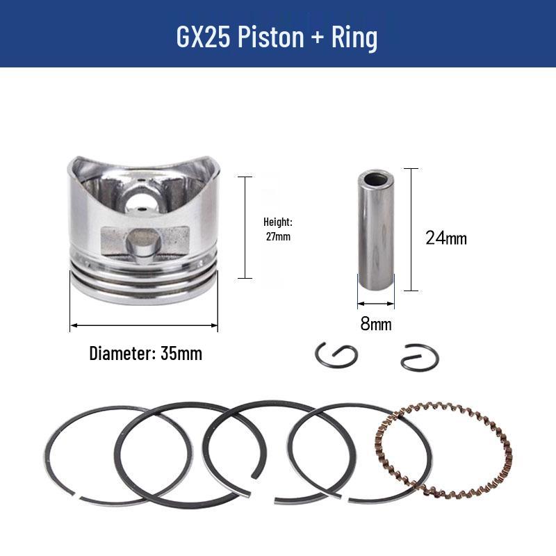 GX25 Lawn Mower Parts: Ignition Coil, Carburetor, Starter, Oil Can, Spark Plug for Four-Stroke Gasoline Engine