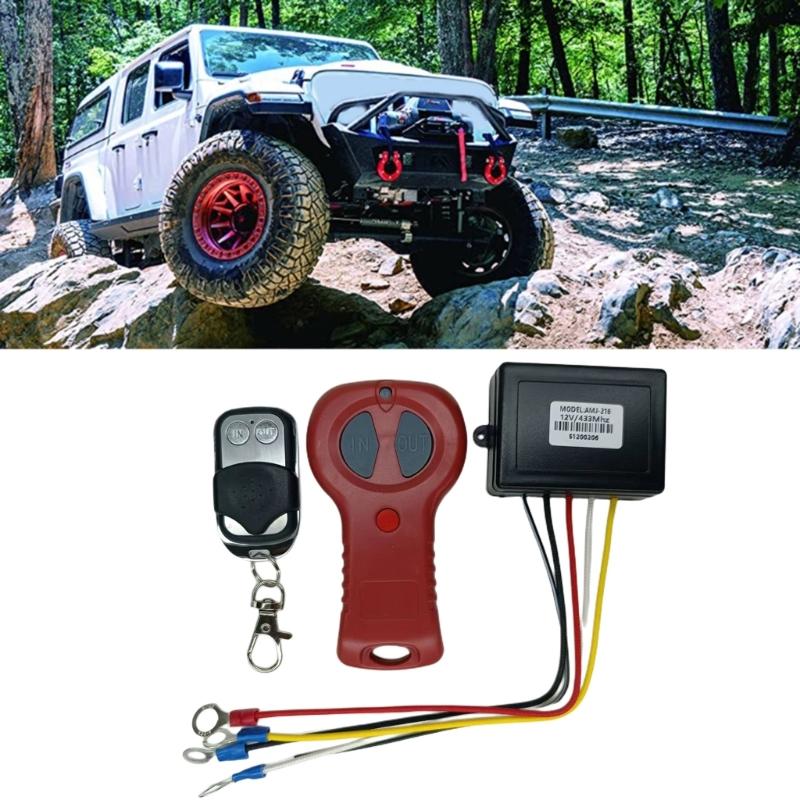 Handset Switches Controller Receiver Wireless Winch Remote Control Kit 315/433.92MHZ Winch Control System ATV Accessory