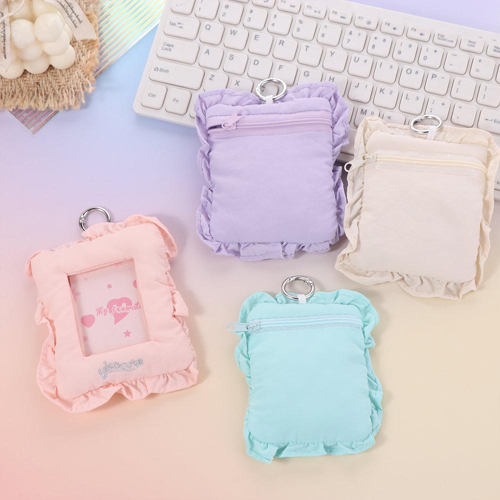 With Keychain Photo Photocard Frame Decoration Idol Card Display Protector  Card Decor