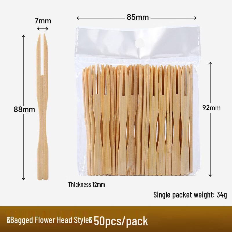 WOLSGIN Disposable Bamboo Fruit Forks