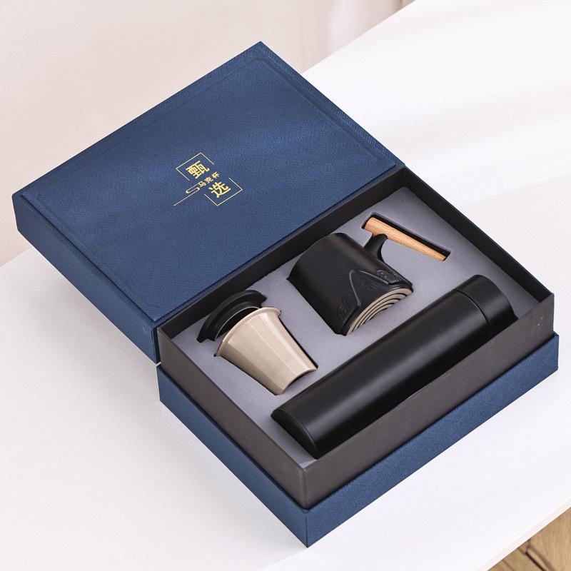 Guofeng Merchandise Zhoushan Ceramic Cup Three-Piece Gift, Thermos Cup Business Engraving Name
