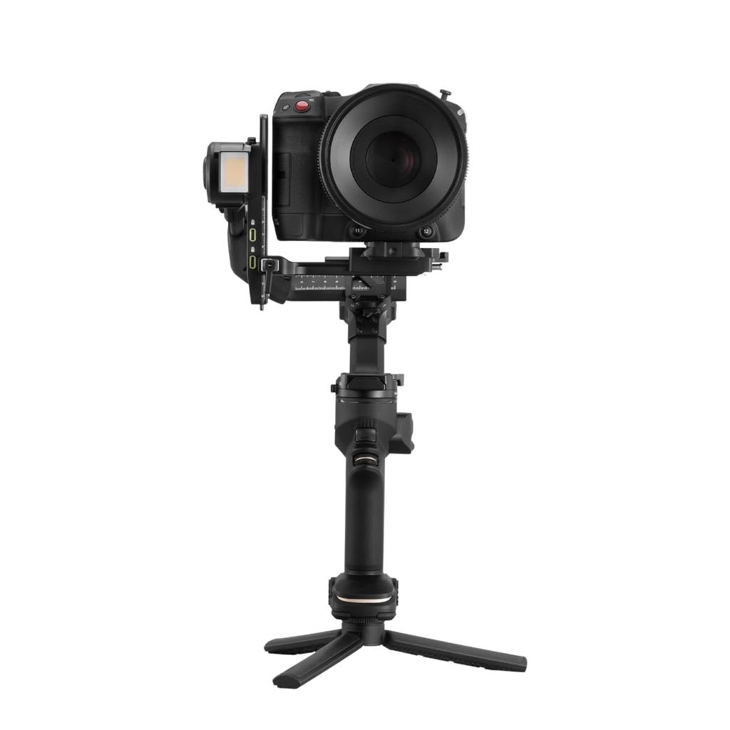 Japanese ZHIYUN CRANE 4 COMBO Camera Gimbal with Sling 10W Fill Powerful Touch Black [Official Warranty] Grip, Built-in Light, 3-Axis Motor, Display,