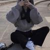 Casual Long-Sleeve Hooded Sweatshirt - Trendy, Versatile, Solid Color, Fashionable Outerwear