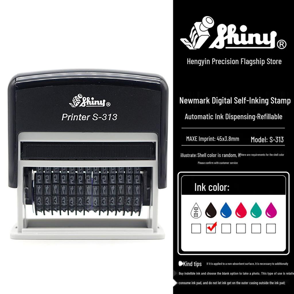 Selbstfärbender S313 Kompakter Digitaler Nummernstempel