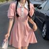 Casual Polo Dress Women's Summer New Small Loose Pear-shaped Figure Slightly Fat and Thin A-word Skirt