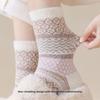 Fashion Autumn Winter Coral Fleece Socks Thicken Warm Sleep Socks Soft Half Fleece Medium Tube Sock For Women Girls