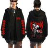 Japanischer Anime Schwarze Steine Nana Osaki Reißverschluss Hoodie Herren Damen Manga Hip Hop Gothic Reißverschluss Jacke Männlich Vintage Reißverschluss Sweatshirt