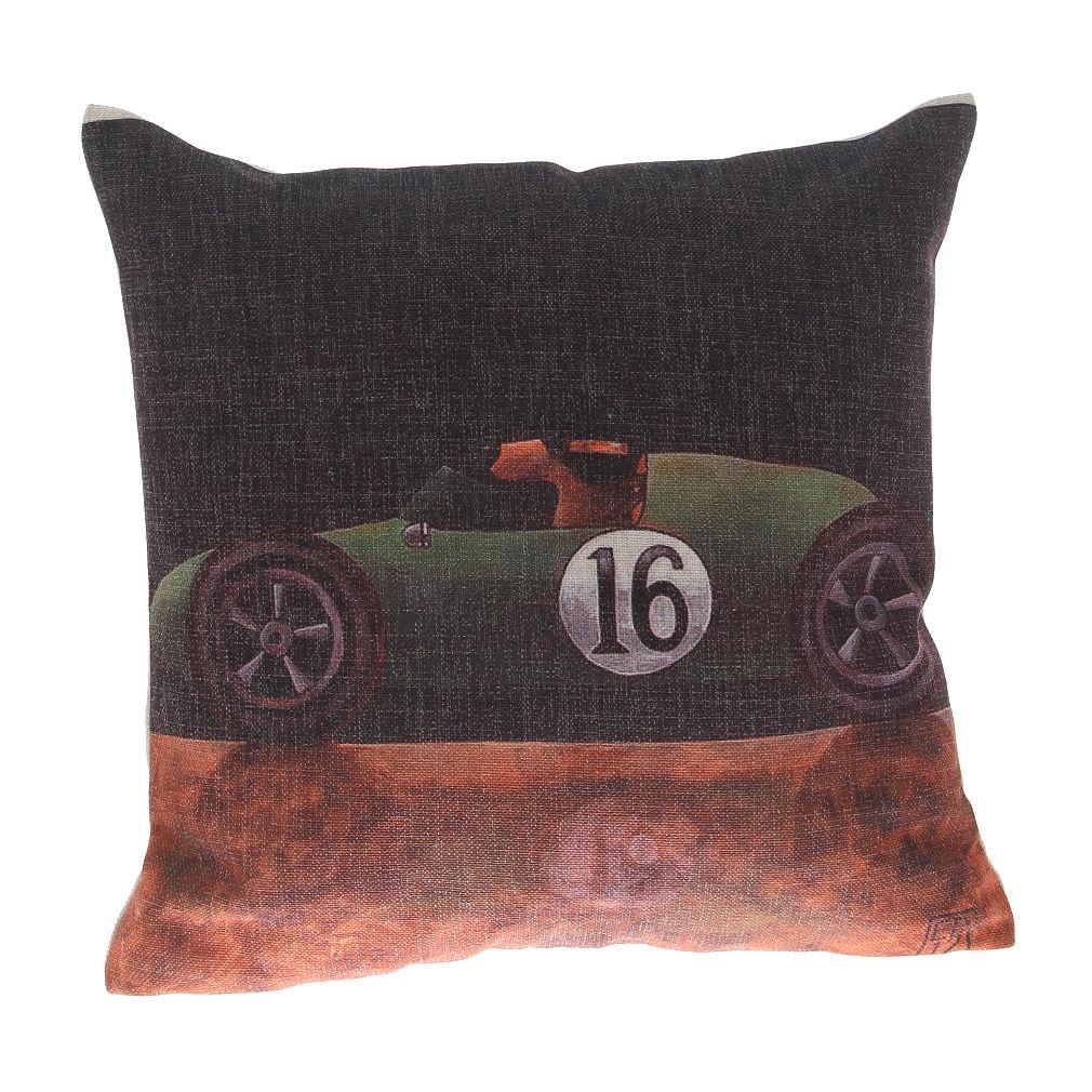 

Автомобиль Собака Винтажный Принт Наволочка Мультяшная Красивая Наволочка Для Автомобилей Домашний Декор Гостиная Диван 45*45cm