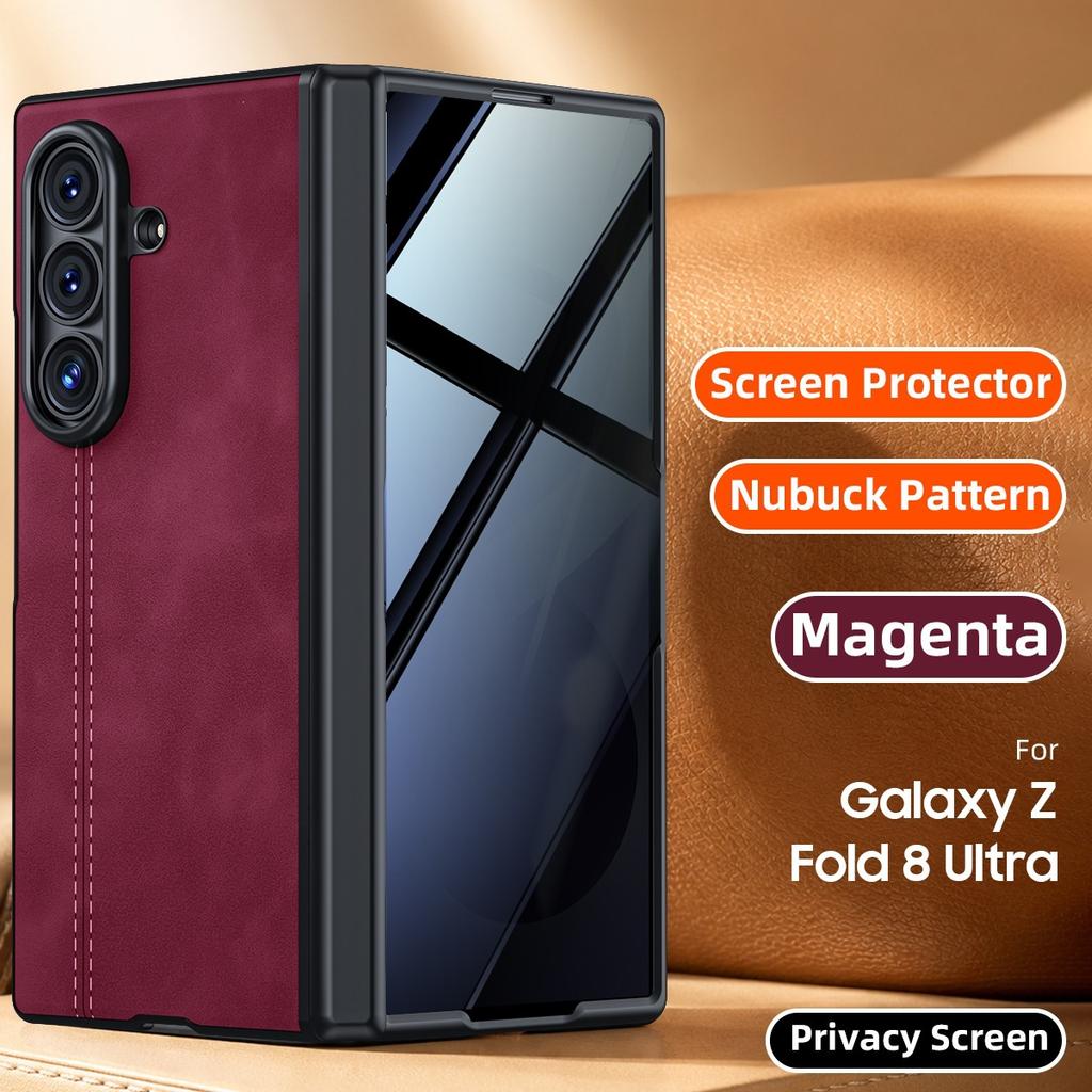 Applicable To Samsung ZFold8Ultra Folding Mobile Phone Case Sheepskin Fold7 All-inclusive Case Film Integrated Anti-drop