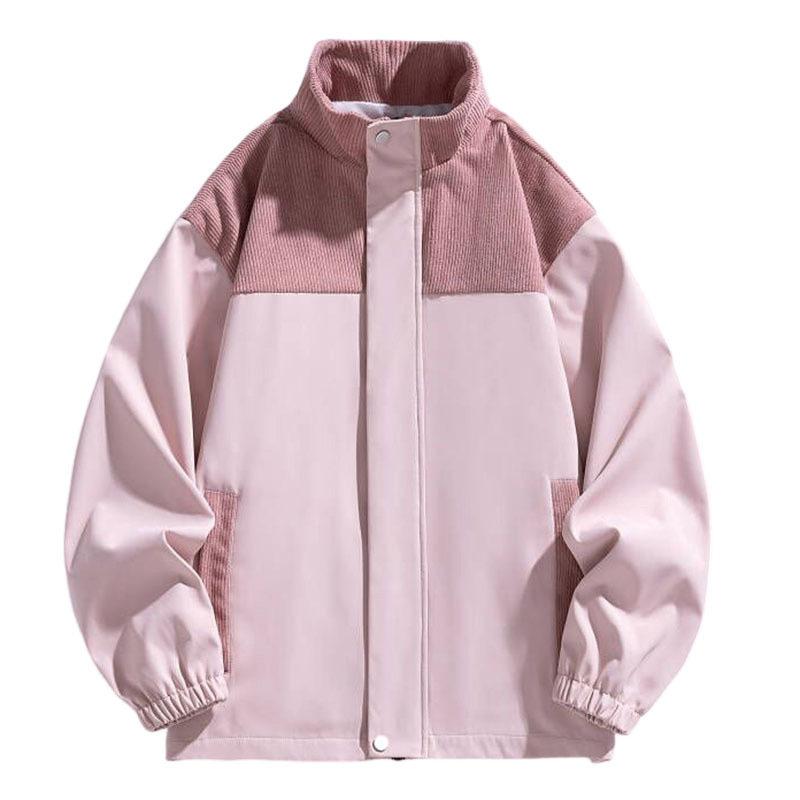 Jacket Splicing Men's New Spring and Autumn New Stand-up Collar Men's and Women's Couples Jacket