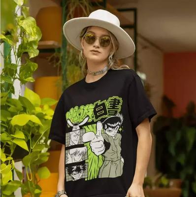 Anime Yu Yu Hakusho Tshirt Yusuke Hiel Kuwabara And Kurama Black Tee