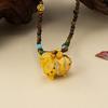 S911 enamel macaron DIY gold-plated rocking joy Trojan horse pendant necklace collarbone sweater necklace