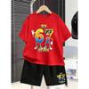 67 Number Funny Printed Men's T-shirt and Shorts 2 Piece Set Summer Home Outdoor Casual Outfit for Men's and Women's T-shirt Set