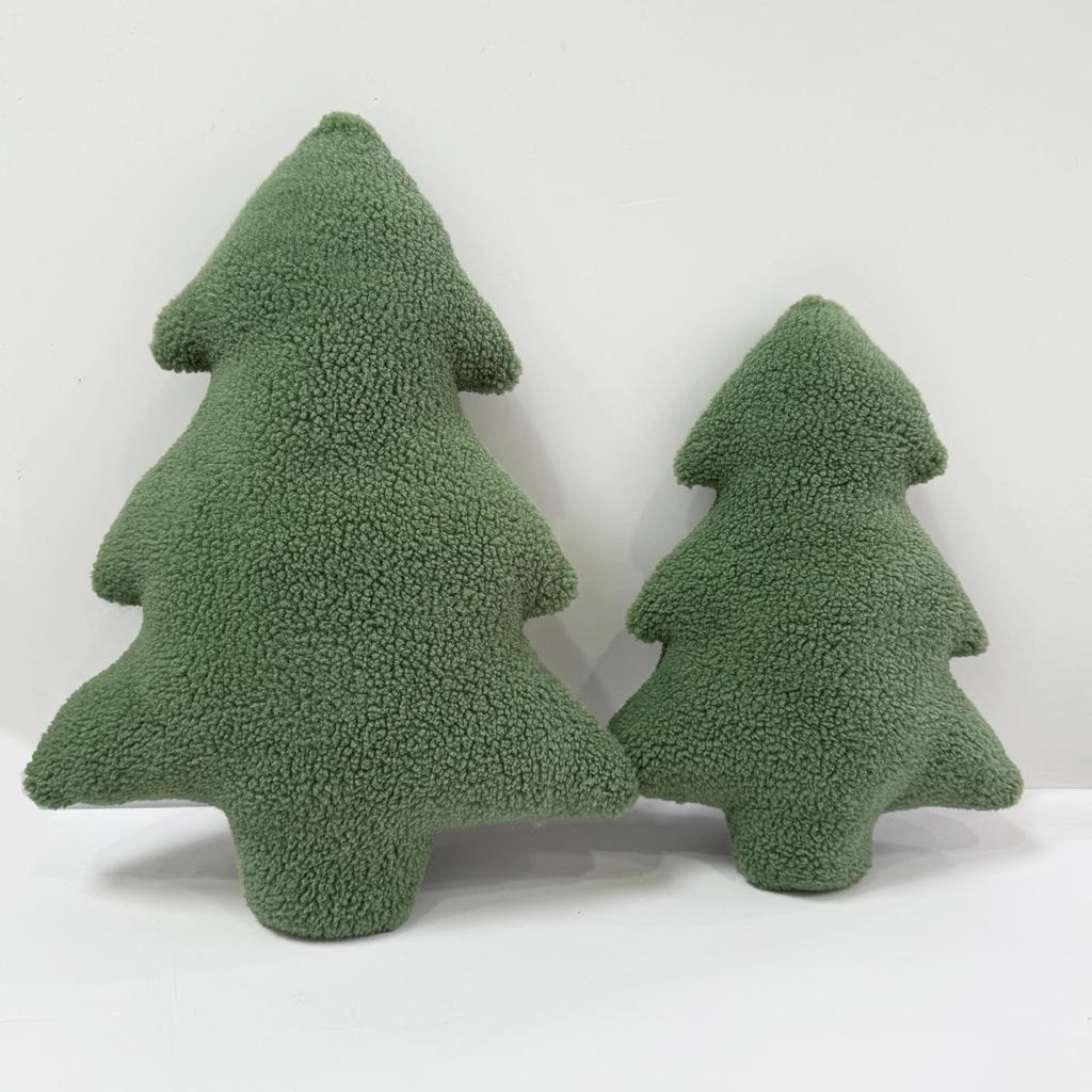 Christmas Tree Pillow ,Decorative Throw Green Cushion Soft Plush Cute Xmas for Nursery