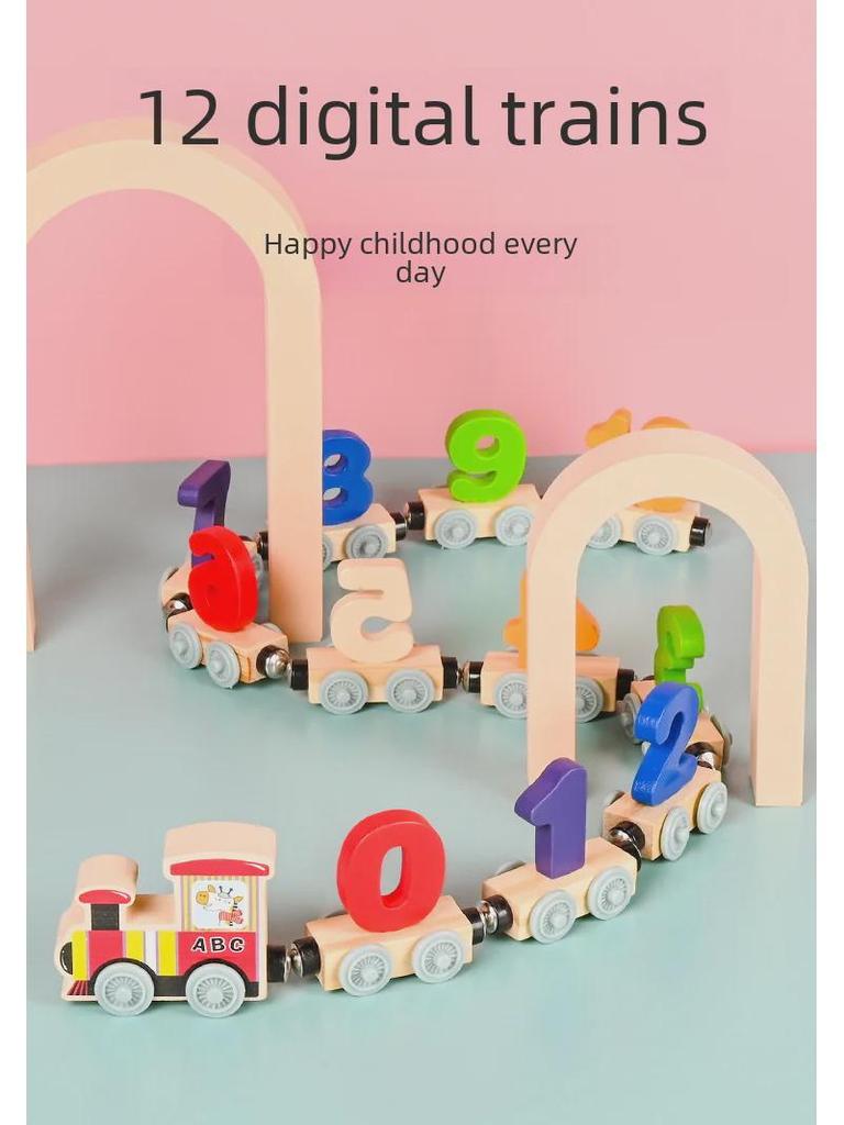 Magnetic Digital Train Building Blocks Educational Toys for Boys & Girls, Ages 1-5