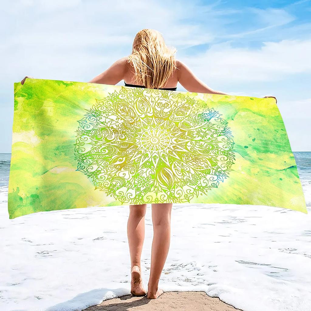 Boho Mandala Microfiber Beach Towel Oversize Extra Large Quick Drying Quick Fast Dry Sand Free Proof Pool Towel Lounge Cover