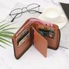 Mens Wallet Leather Business Money Clip Card Holder Zipper Purse Luxury Wallets for Men RFID Protection Purses Carteira Masculina