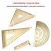 Pinza a Verniero Ottone Wengé Mini Doppia Scala Righello di Precisione Portatile Retro Portachiavi