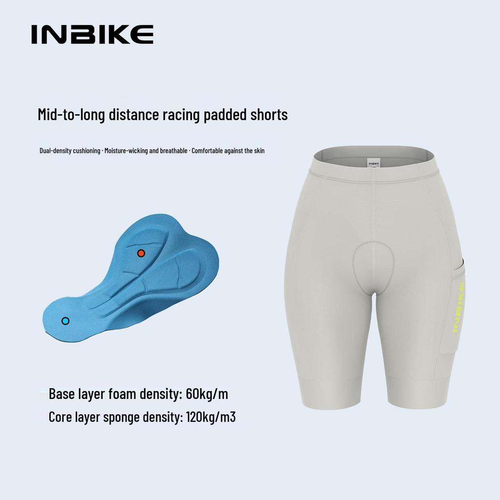 Women's High-Waist Pocket Cycling Bib Shorts for Spring/Summer