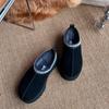 Sangpo Ethnic-Style Women's Winter Boots - Leather & Fur, Thick Sole, Height-Boosting, Velvety Warmth, Cotton Lining