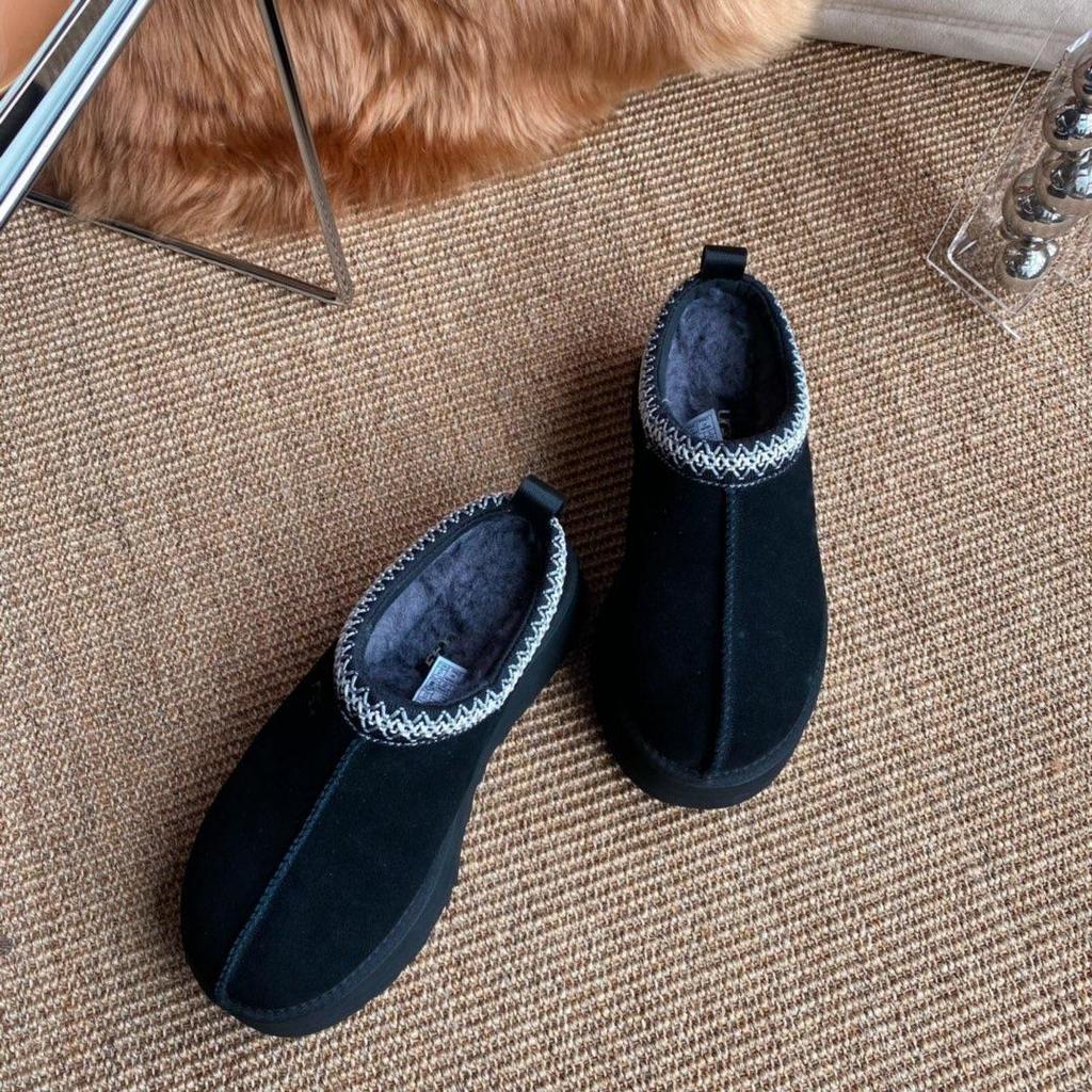 Sangpo Ethnic-Style Women's Winter Boots - Leather & Fur, Thick Sole, Height-Boosting, Velvety Warmth, Cotton Lining