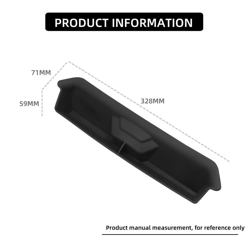 For Suzuki Jimny 2024 2025 Car Co-pilot Handle Storage Box Anti-slip Organizer Tray Interior Accessories Silicone Black