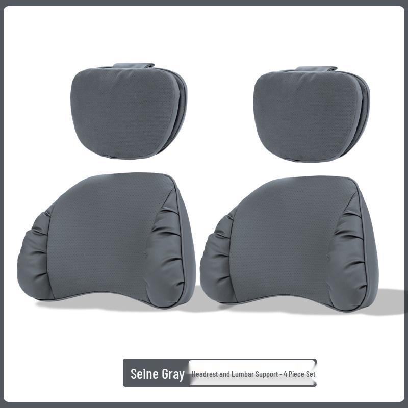 Mercedes-Benz & BMW Dual-Use Car Neck & Lumbar Support Pillow Set