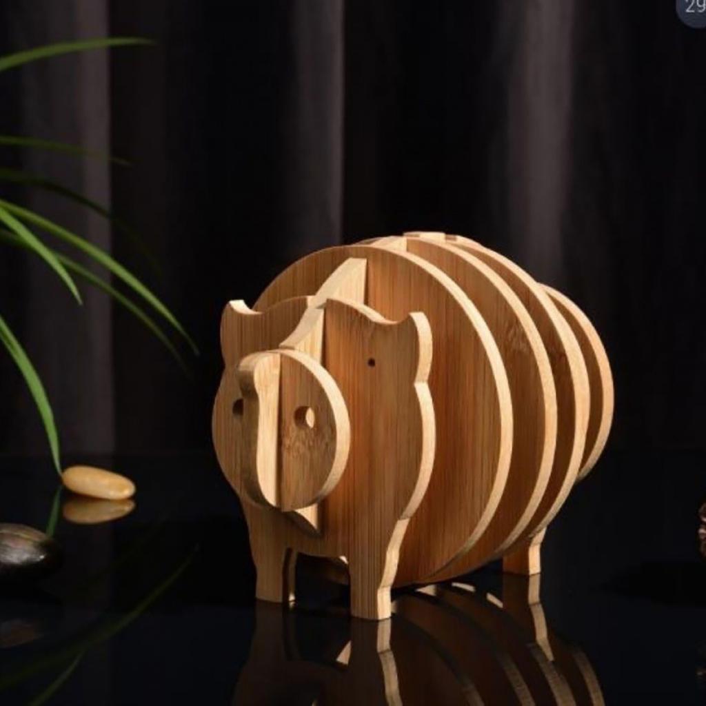 Spliceable 3D Dining Mat, Heat-resistant, Creative Bamboo Hot Mat Tripod, Used for Hot Dishes, Bowls, Teapots, Hotpot