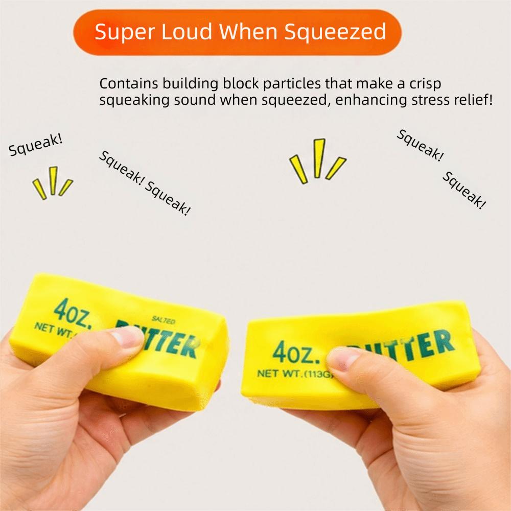 Jouet Croquant à Presser pour Détendre les Mains Blocs Modelables Beurre Squishy à Remplir Squishy Enfants Adultes