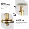 Gadpiparty 2 Pcs Bounce Drain Filter Sink Core Strainer for Bathroom and Kitchen Wash Basin Plug Prevent Hair Residue Blockage 2.36X2.75 Inch