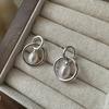 925 Sterling Silver Vintage Earrings For Women Trendy Circle Pearl Tassel Earring Jewelry Prevent Allergy Party Accessories