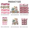 PET Heat Transfer Film Logo Stickers Set for DIY T-Shirt Bags Hats Jackets Word 150~220x101~220mm 6pcs/set