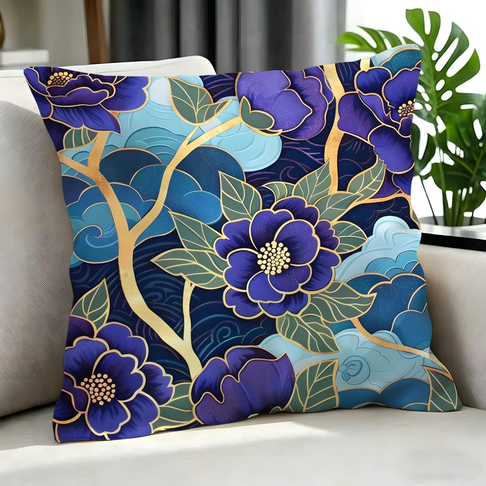 Art CChinese Traditional Floraled Cushion Cover Cushion Cover Set Pcs x x x Pillowcase Decorative Sofa Home Decor