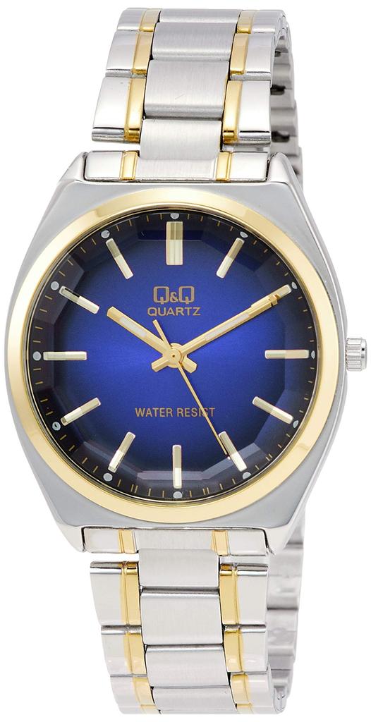 Watch Analog Waterproof Metal Band Blue [Citizen Q&Q] QB78-412 Men's