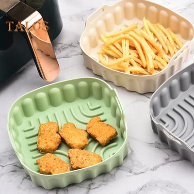 Heißluftfritteuse, Pfanne, Rillen-Design, zum Kochen, leicht, langlebig, Backutensilien, Fritteusen, Topfeinlage, Heimbedarf