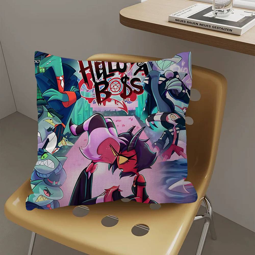 H-Helluva Boss Stitch Lucky Dragon Pillow Cover Sofa Cushion Cover Home Room Decoration Children Gift